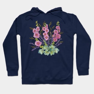 Summer Hollyhocks Hoodie